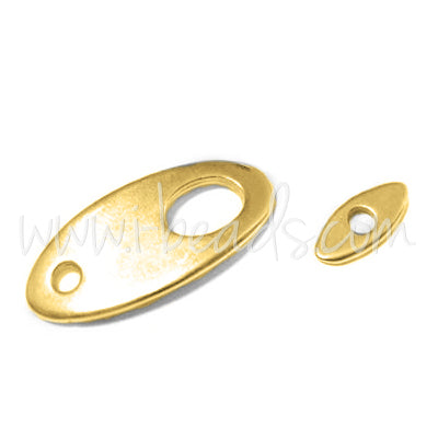 Buy Oval clasp set gold plated 26x12mm (1)