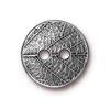 Buy Round leaf metal button antique pewter plated 18mm (1)