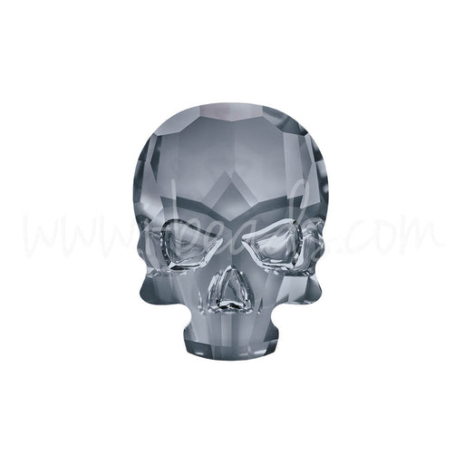 Swarovski 2856 skull flat back crystal silver night 10x7.5mm (1)