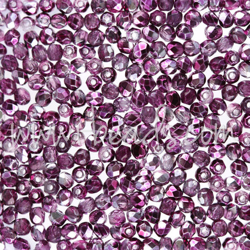 Buy Czech fire-polished beads mirror orchid 2mm (50)