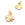 Beads wholesaler  - Charm, pendant Four Leaf Clover gold Plated 18K 11x8mm (1)