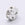 Beads Retail sales Rhinestone rondelle crystal on metal silver finish 8mm (2)