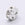Beads wholesaler  - Rhinestone rondelle crystal on metal silver finish 8mm (2)