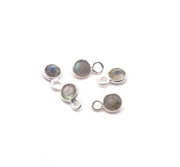 small charm with Labradorite and Sterling Silver 8x5mm (2)