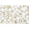 cc2100 - toho beads 8/0 silver-lined milky white (10g)