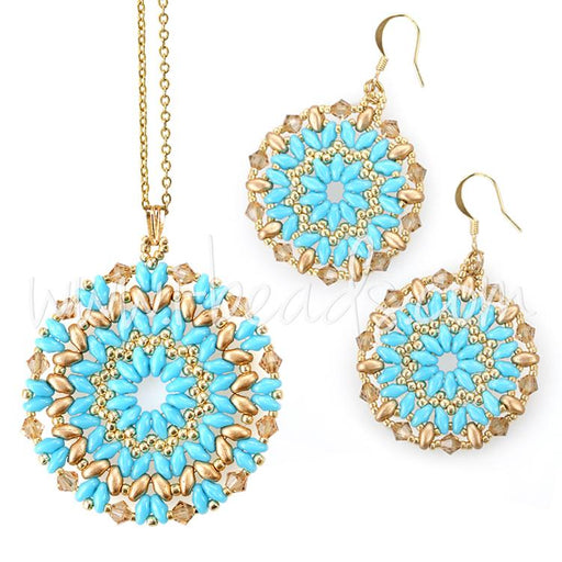 DIY Mandala earrings and pendant set