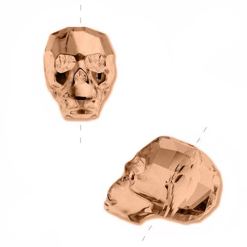 5750 swarovski skull bead crystal rose gold 2x 13mm (1)