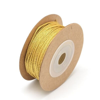 Buy Spool of Polyester and Metal Thread - Golden Color 1 mm (13 m)