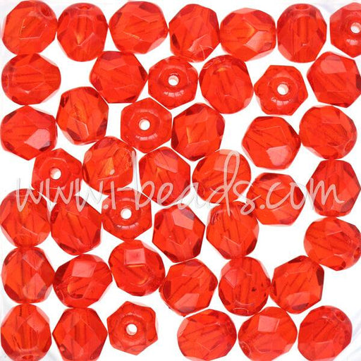 Buy Czech fire-polished beads hyacinth 6mm (50)