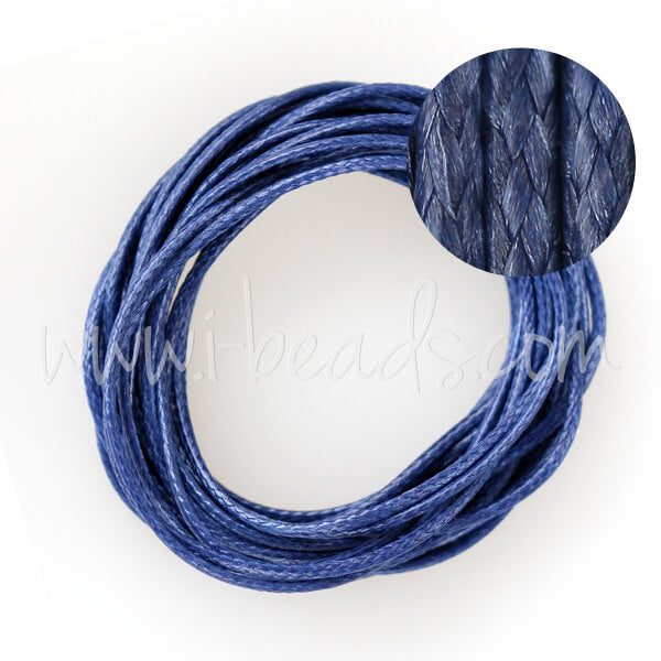 Snake cord navy blue 1mm (5m)