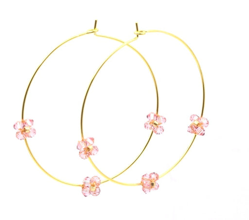 Idea :Earing hoop with Bicone Swarovski
