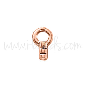 Sterling silver end cap for beading chain rose gold plated (1)