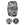 Beads wholesaler  - Swarovski 5045 rondelle bead crystal silver night 8mm (2)