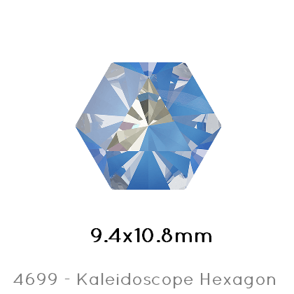 Swarovski 4699 Kaleidoscope Hexagon Crystal OCEAN delite 9,4x10,8mm (1)