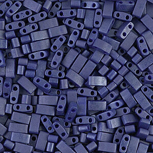 ccTLH2075 -Miyuki HALF tila beads Matte Opaque Cobalt Luster 5x2.5mm (35 beads)