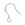 Beads Retail sales Flat fish hook earring finding with coil metal silver plated 16mm (6)