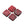 Beads Retail sales Czech pressed glass beads square with star red and picasso 10mm (4)