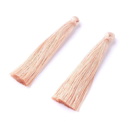 Nylon Tassel Pendants, rose, 67mm x 6mm (1)