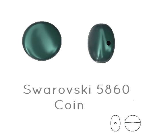 Buy 5860 Swarovski coin Light Tahitian Look pearl 12mm 0.7mm (5)