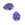 Beads Retail sales Millefiori Drop 14mm BLUE (2)