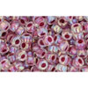 cc771 - toho beads 8/0 rainbow crystal/strawberry lined (10g)