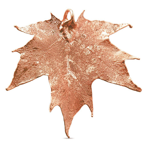 Real sugar maple leaf pendant rose gold 24K 50mm (1)