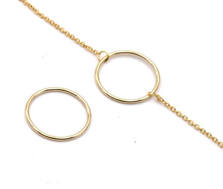 Closed ring link 18x1mm Gold Filled (1)