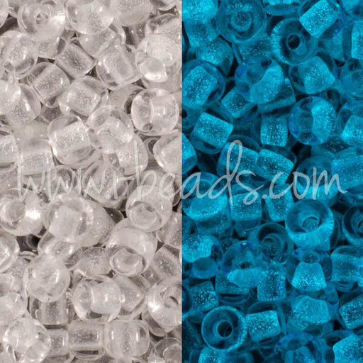 Buy cc2711 - Toho beads 11/0 Glow in the dark crystal/bright blue (10g)