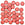 Beads wholesaler  - Honeycomb beads 6mm chalk lava red (30)