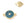 Beads wholesaler  - Link connector Apatite set with 12mm gold plated zircon (1)