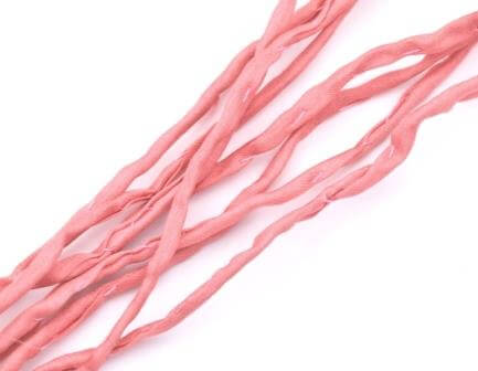 Silk cord Handmade Indian Pink 2mm (1m)