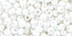 Buy cc401 - Toho beads 8/0 opaque rainbow white (10g)