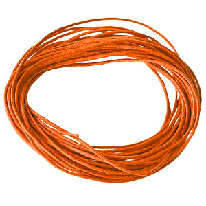 Waxed cotton cord orange 1mm, 5m (1)