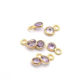 small charm with amethyst and vermeil 8x5mm (2)