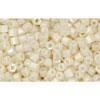 cc122 - toho hexagon beads 2.2mm opaque lustered navajo white (10g)