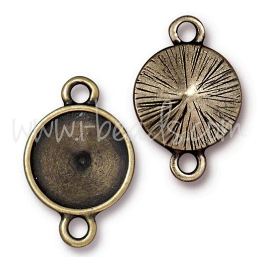 Link frame for Swarovski 1122 Rivoli 12mm brass (1)