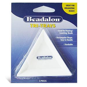 Buy Beadalon 3 triangle plastic bead trays (1)