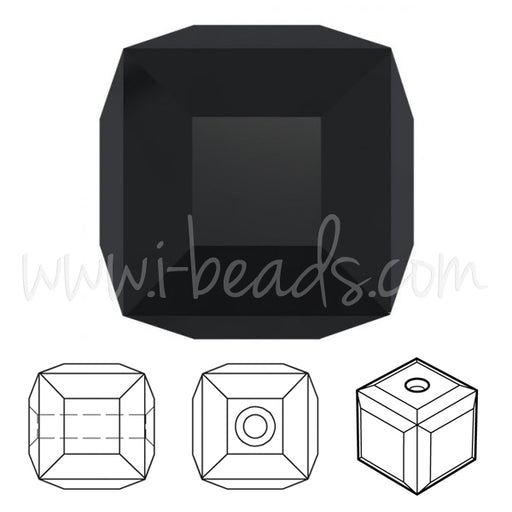 Buy 5601 Swarovski cube beads jet 8mm (2)