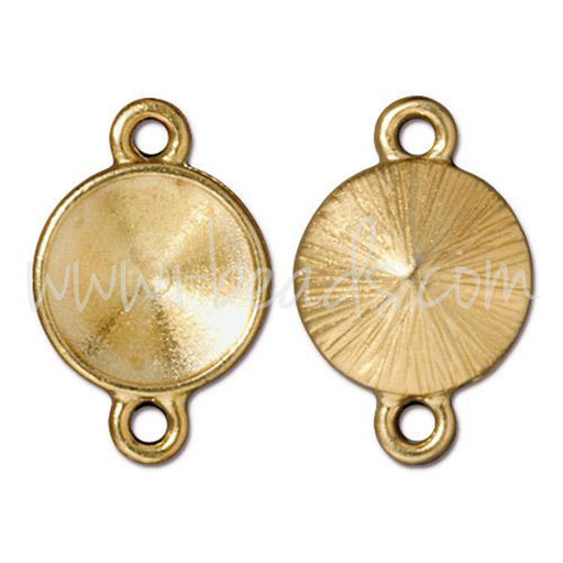 Link frame for Swarovski 1122 Rivoli 12mm gold (1)