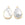 Beads wholesaler  - Charm pendant White howlite and golden brass, 19x13mm (1)