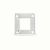 Square component metal silver finish 13mm (2)