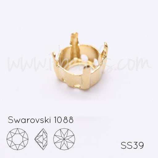 Sew on setting for Swarovski 1088 SS39 gold plated (3)