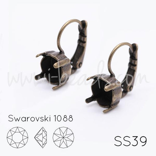 Buy Earring setting for Swarovski 1088 SS39 bronze (2)