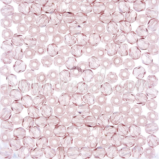 Buy Czech fire-polished beads light amethyst 3mm (50)