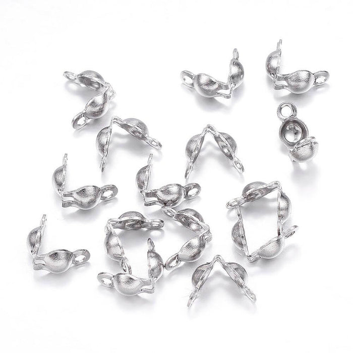 Stainless Steel Bead Tips Knot Cover 5x3mm (4)