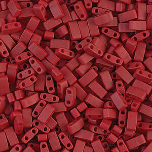 ccTLH2040 -Miyuki HALF tila beads Matte MTLC Brick Red 5x2.5mm (35 beads)