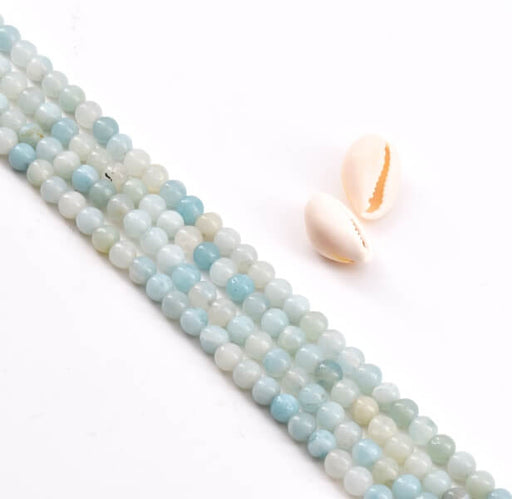Natural Amazonite Bead Strand round beads 4mm -38 cm - appx 90 beads (1 strand)