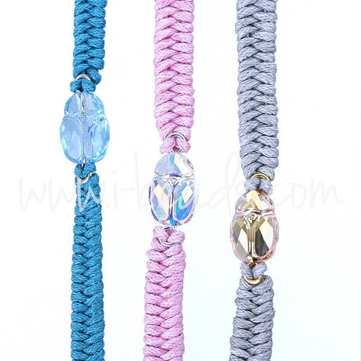 DIY switchback scarab bracelet stack