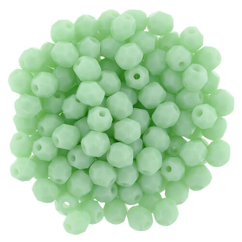 Buy Czech fire-polished beads OPAQUE GREEN PEA 3mm (30)