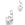 Beads wholesaler  - Charm, pendant platinum plated Hamsa Hand with strass zircon 9,5mm (1)